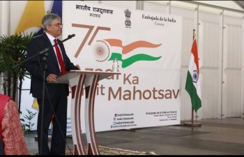 Secretary (East) @AmbSaurabhKumar addressed the Yoga students today at the regular Yoga classes being organized by Embassy of India, Caracas. 